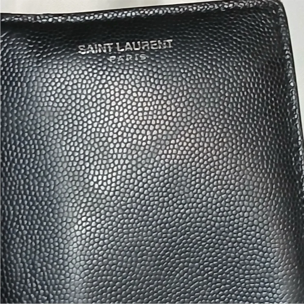 Saint Laurent Black Leather Wallet- Vintage EUC